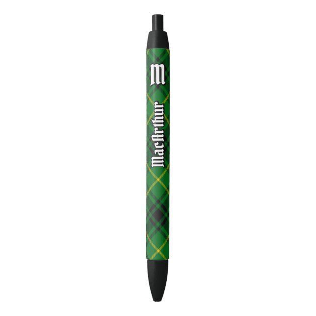 Stylo Noir Clan MacArthur Tartan (devant Vertical)