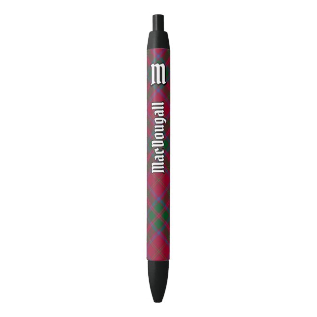 Stylo Noir Clan MacDougall Tartan (devant Vertical)