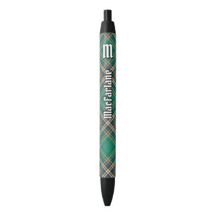 Stylo Noir Clan MacFarlane Tartan de chasse antique