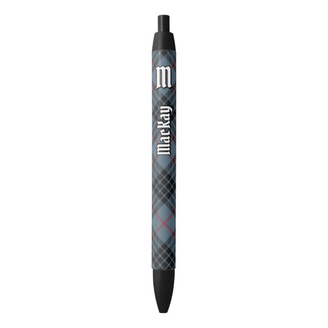 Stylo Noir Clan MacKay Blue Tartan (devant Vertical)