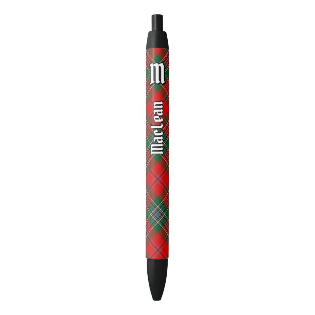 Stylo Noir Clan MacLean Tartan (devant Vertical)