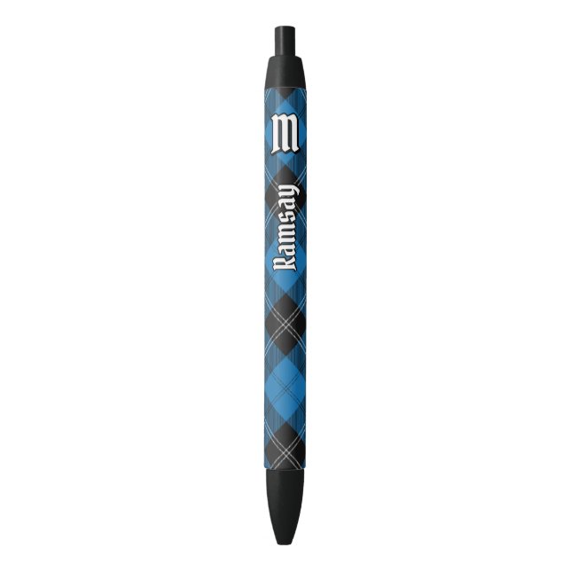Stylo Noir Clan Ramsay Blue Hunting Tartan (devant Vertical)
