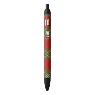 Stylo Noir Clan Scott Red Tartan Ink Pen
