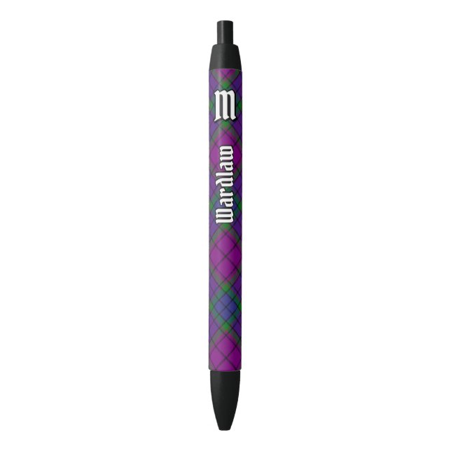Stylo Noir Clan Wardlaw Tartan (devant Vertical)