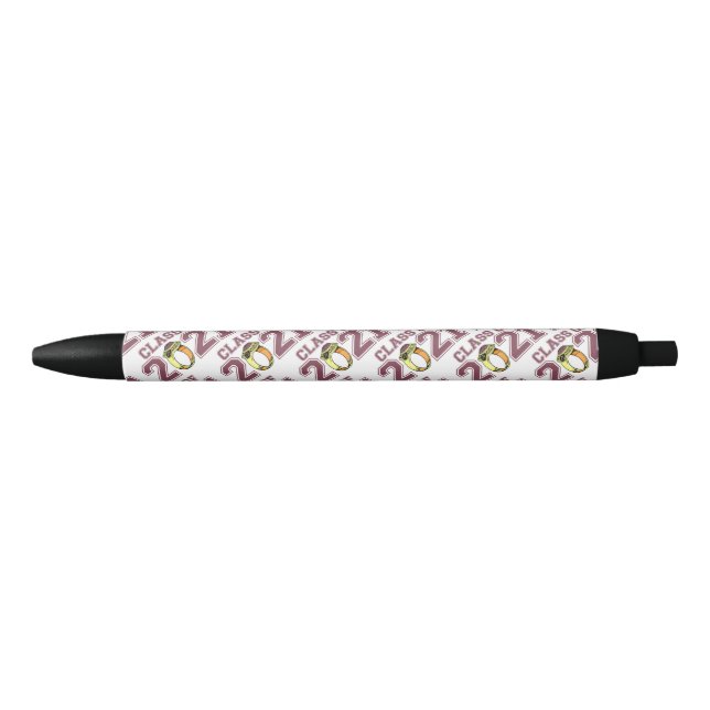 Stylo Noir Classe De 2021 Classe Ring (Maroon) (Devant)