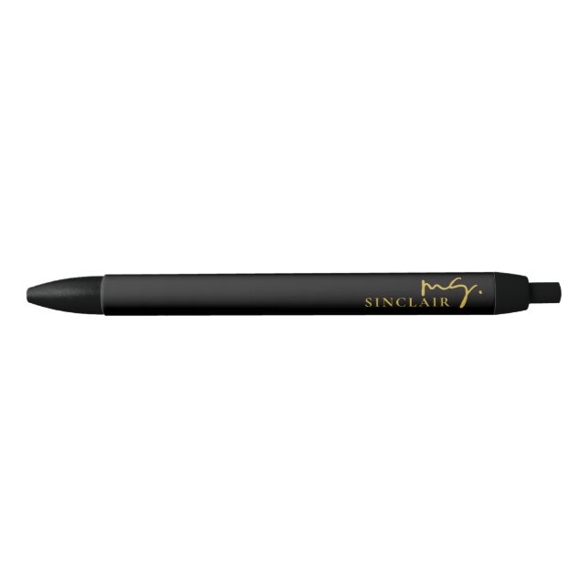 Stylo Noir Classe professionnelle Black et Gold Script Ms (Devant)