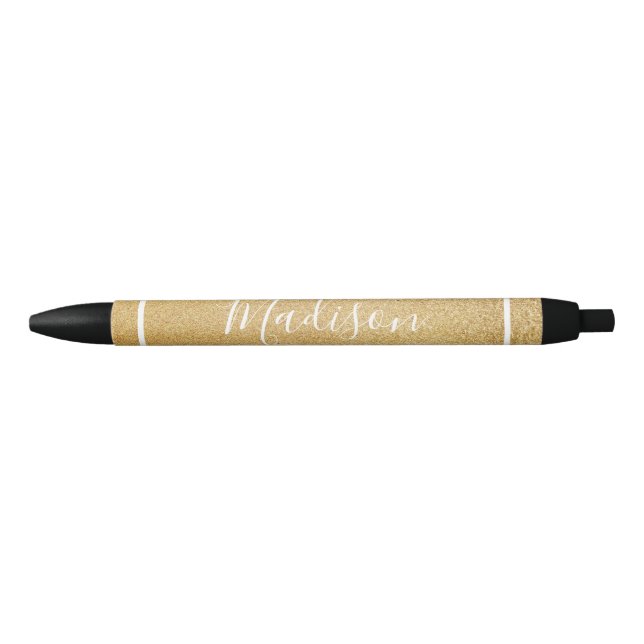 Stylo Noir Classy Classy Golden Custom Name (Devant)