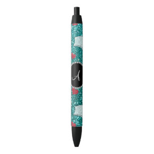 Stylo Noir Coeur bleu de casquettes d'infirmière de parties