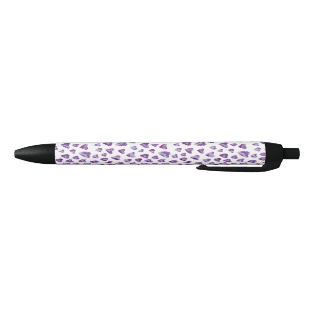 Stylo Noir Coeur d'aquarelle très Peri (Bas)