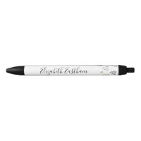 Cœur en or noir féminin écriture girly