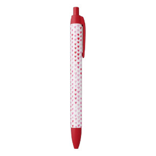 Stylo Noir Coeurs d'aquarelle