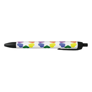 Stylo Noir Coeurs de fierté LGBT