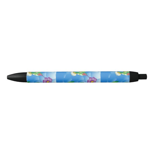 Stylo Noir Colibri : Stylisé (Devant)