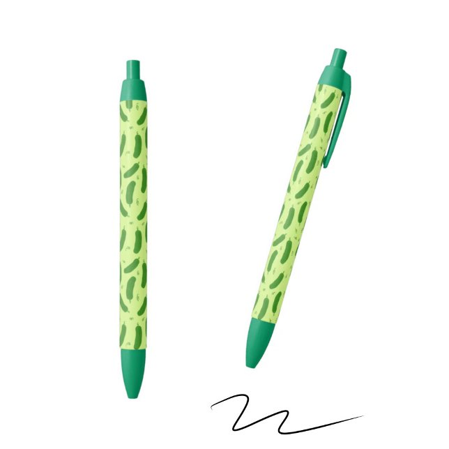 Stylo Noir Collection Pickle & Fresh motif (Créateur téléchargé)