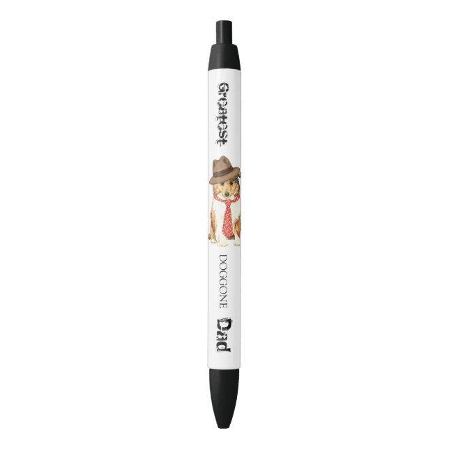 Stylo Noir Collie Papa (devant Vertical)