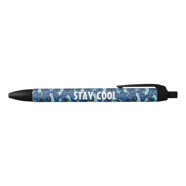 Stylo Noir Colonie de pingouins bleus de la marine hanche (Haut)