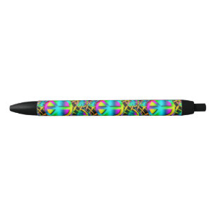 Stylo Noir Coloré PEACE motif sans faille + vos idées