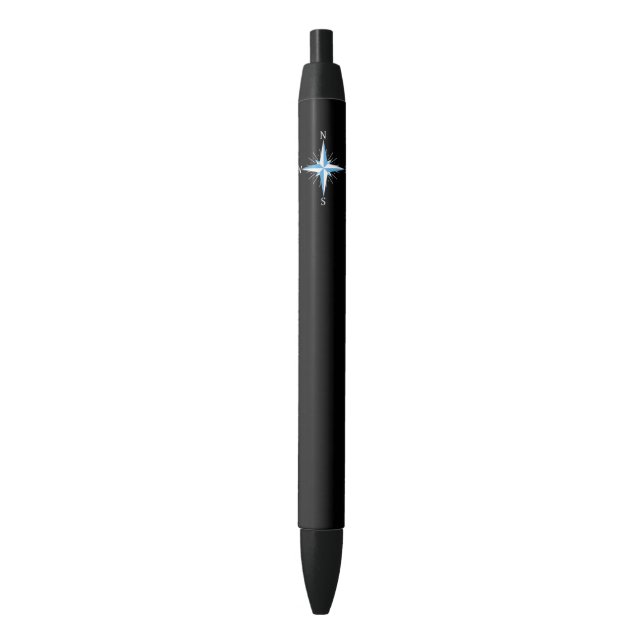 Stylo Noir Compas éolien (devant Vertical)