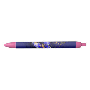 Stylo Noir Composition avec papillons Sapphire