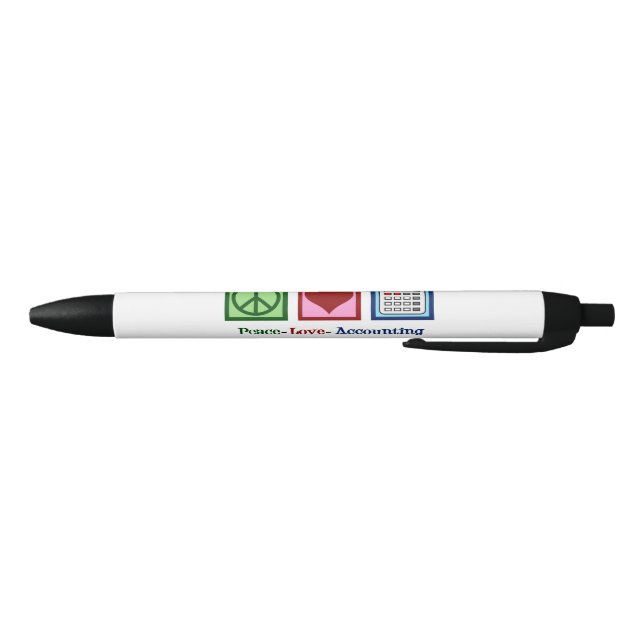 Stylo Noir Comptabilité Amour Paix Sur Mesure (Bas)