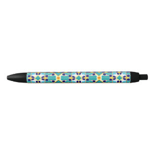 Stylo Noir Conception Abstraite Géométrique Colorée
