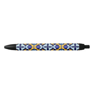 Stylo Noir Conception Abstraite Géométrique Colorée
