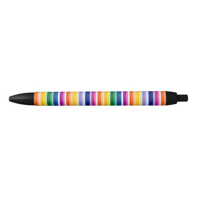Stylo Noir Conception de bandes verticales colorées (Devant)