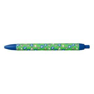 Stylo Noir Conception de football avec Chemises Bleues