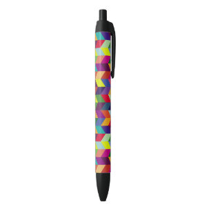 Stylo Noir Conception de motif géométrique coloré – Moderne e