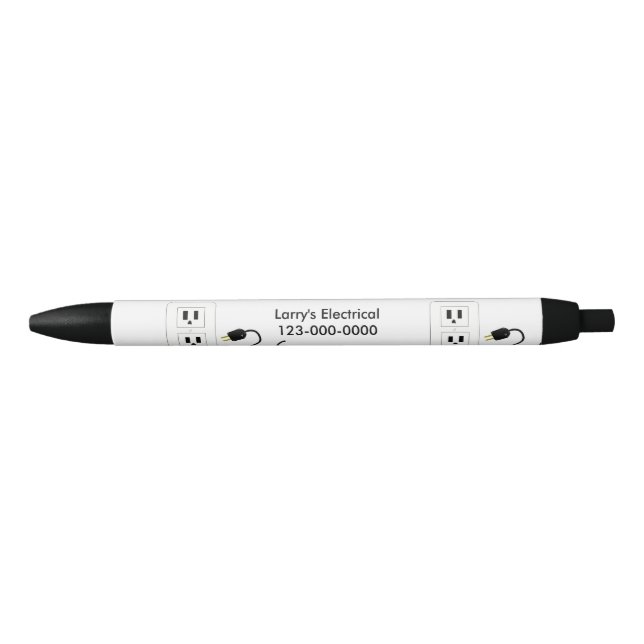 Stylo Noir Conception d'ingénieur électricien (Devant)