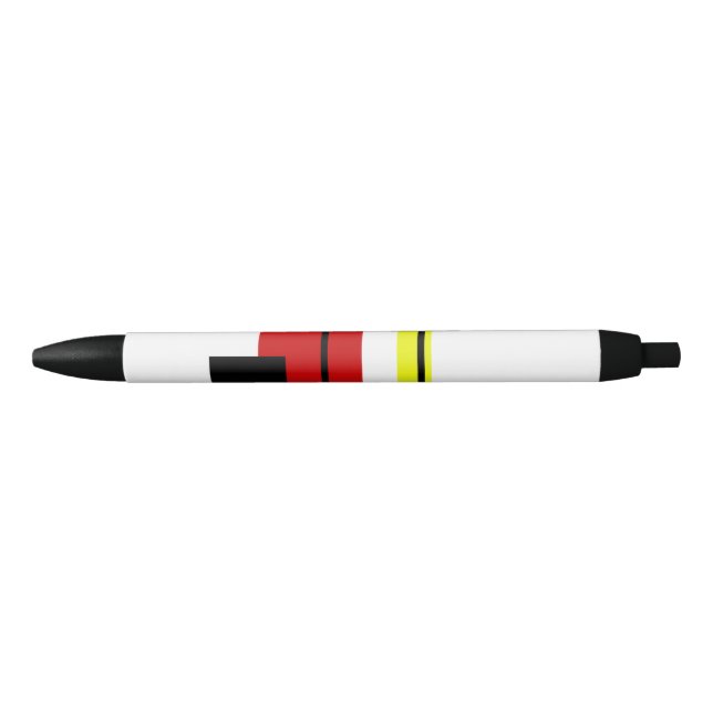 Stylo Noir Conception géométrique (Devant)
