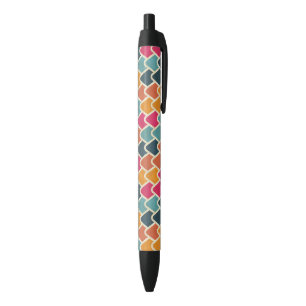 Stylo Noir Conception géométrique Color Pop – Style abstrait