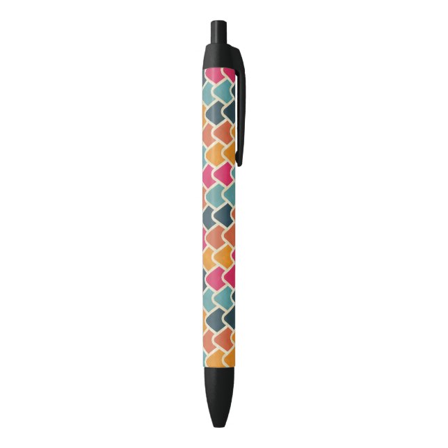 Stylo Noir Conception géométrique Color Pop – Style abstrait  (Bas (Vertical))
