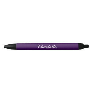 Stylo Noir Concevez Votre Propre Nom sur Ce Violet Foncé