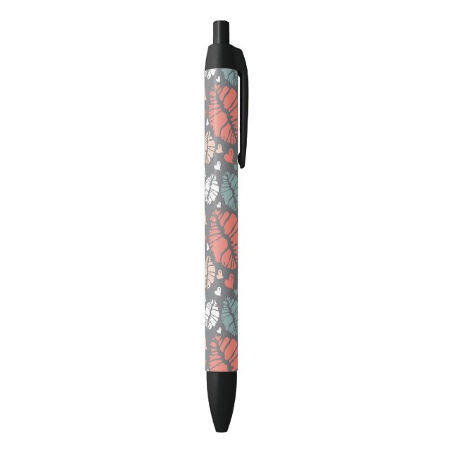 Stylo Noir Copie de baiser et motif de coeur (Bas (Vertical))