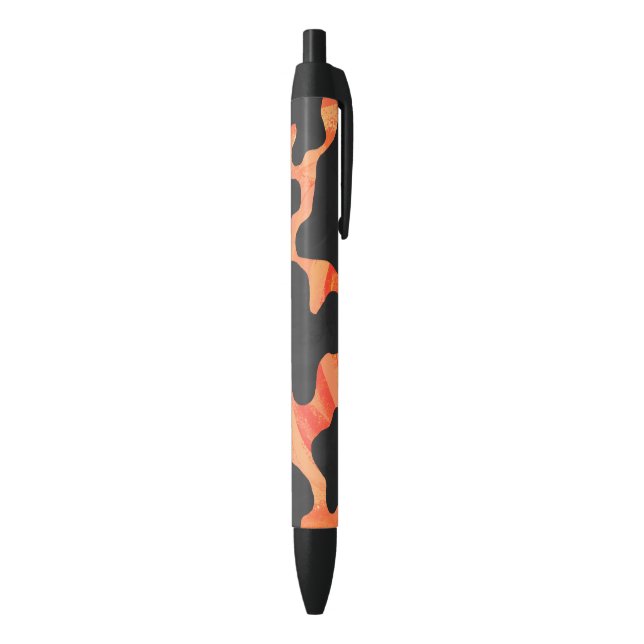 Stylo Noir Copie noire et orange de vache (Bas (Vertical))