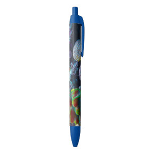 Stylo Noir Corail coloré sous la mer