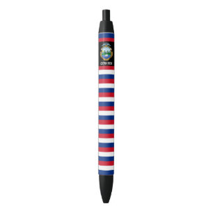 Stylo Noir Costa Rica Drapeau mignon Patriotique