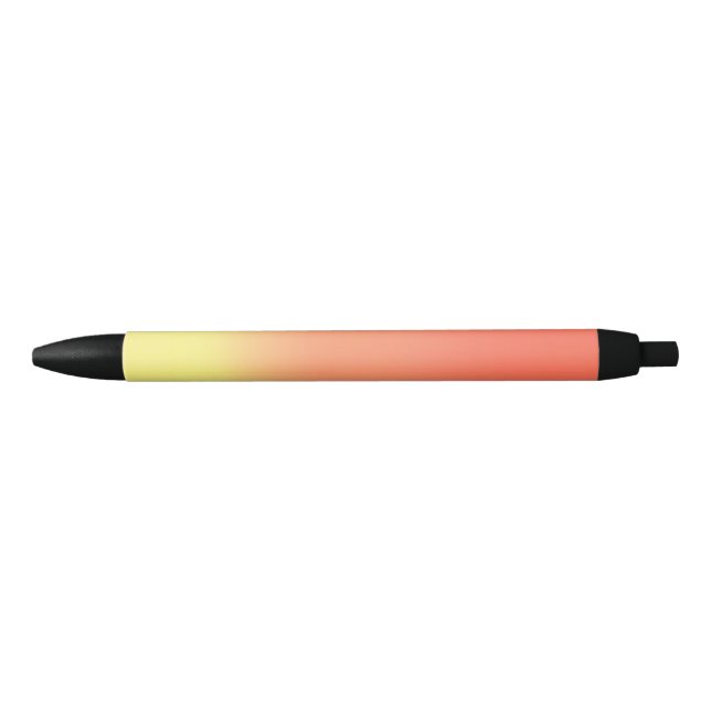 Stylo Noir Coucher de soleil orange jaune ombre (Devant)