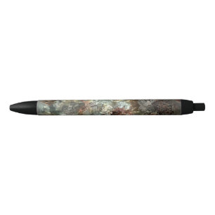 Stylo Noir Couches sourdines de cristaux bruns