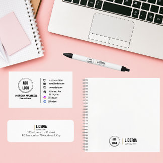 Stylo Noir Couleur blanche de design clair