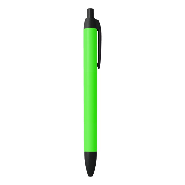 Stylo Noir Couleur solide verte néon (Bas (Vertical))