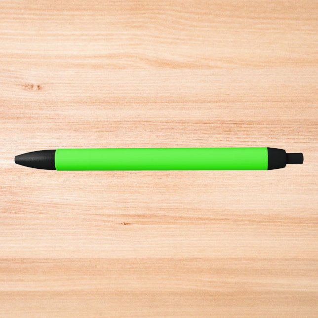 Stylo Noir Couleur solide verte néon (Créateur téléchargé)