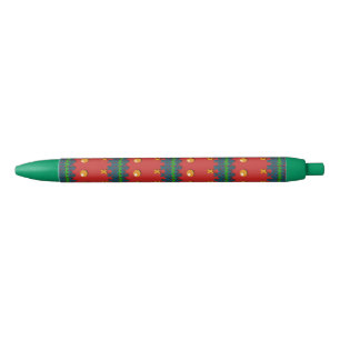 Stylo Noir Couleur tricotée graphique nostalgique de coutume