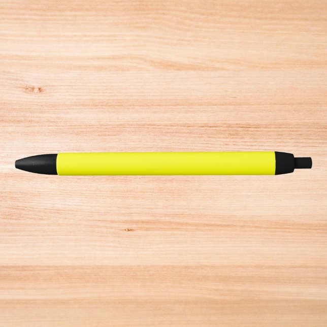 Stylo Noir Couleur uni jaune néon (Créateur téléchargé)