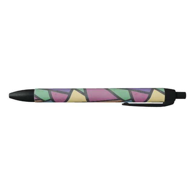 Stylo Noir Couleurs arc-en-ciel en mosaïque motif (Bas)