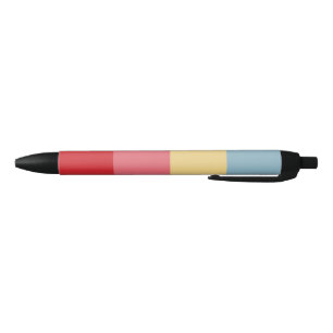 Stylo Noir Couleurs de bonbons Frappes verticales