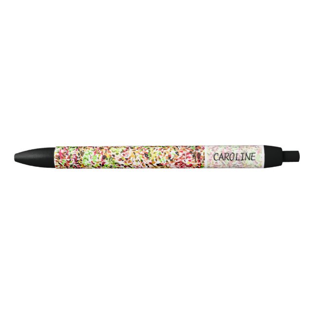 Stylo Noir Couleurs d'été personnalisées Peinture Splatter Mo (Devant)