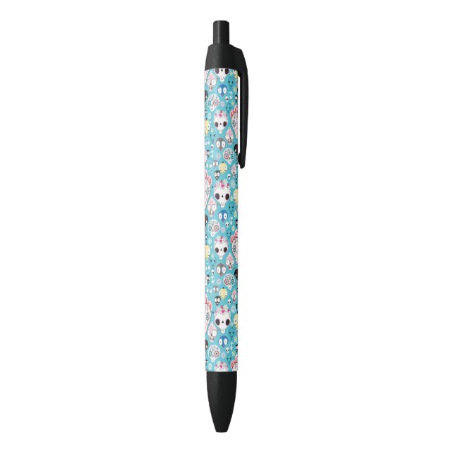 Stylo Noir Crâne riant de texture (Bas (Vertical))