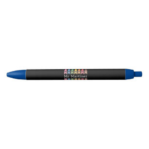 Stylo Noir Crayon Personnalisé Nom de l'enseignant Mignon Ret